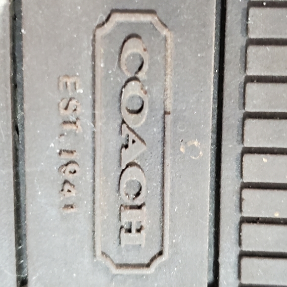 Coach Tinah Brown Leather "C" Logo Pattern Canvas Mid Calf Pull On Boots Size 5B - Picture 15 of 16